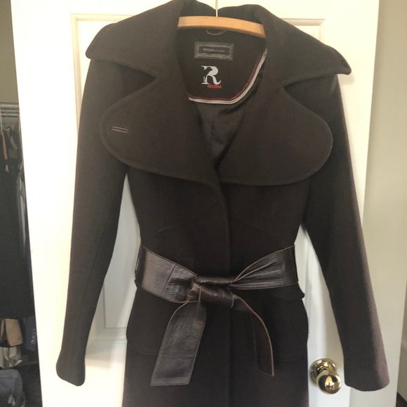 RUDSAK Jackets & Blazers - Rudsak Wool Coat with leather belt